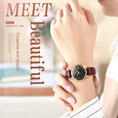 OLEVS 6898 Women Fashion Waterproof Dual Calendar Quartz Watch