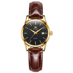 OLEVS 6898 Women Fashion Waterproof Dual Calendar Quartz Watch