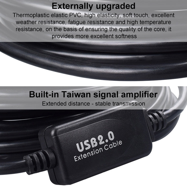 Mini 5 Pin to USB 2.0 Camera Extension Data Cable, 10m, 12m, 15m, 20m