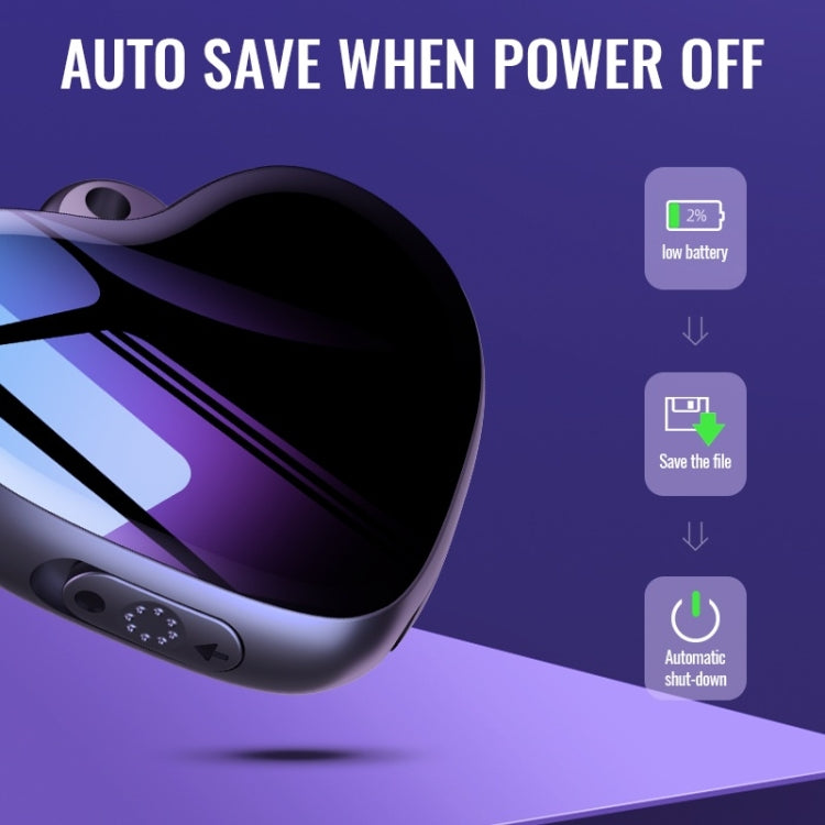 Q66 Heart Pendant Smart HD Noise Reduction Voice Control Recording Pen, 4GB, 8GB, 16GB, 32GB, 64GB