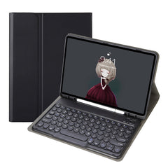 YA08B Lambskin Texture Voltage Round Keycap Bluetooth Keyboard Leather Case, For Samsung Galaxy Tab A8 10.5 2021 SM-X200 / SM-X205, For Samsung Galaxy Tab S8 11 inch SM-X700 / SM-X706 & S7 11 inch SM-X700 / SM-T875