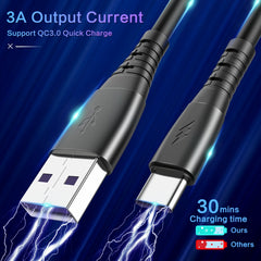 3A Type-C / USB-C Spring Charging Data Cable, Type-C