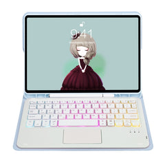 T07B-AS Skin Feel Pen Slot Touch Pad Bluetooth Keyboard Leather Tablet Case, For iPad 9.7 2018&2017 / Pro 9.7 / Air 2, For iPad 10.2 2021&2020&2019/Air 2019/Pro 10.5, For iPad Air 11 2025 / 2024 / Pro 11 2021&2020&2018