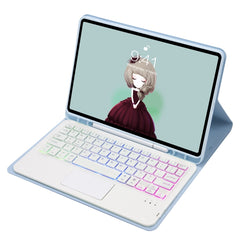 T07B-AS Skin Feel Pen Slot Touch Pad Bluetooth Keyboard Leather Tablet Case, For iPad 9.7 2018&2017 / Pro 9.7 / Air 2, For iPad 10.2 2021&2020&2019/Air 2019/Pro 10.5, For iPad Air 11 2025 / 2024 / Pro 11 2021&2020&2018