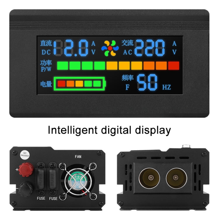8896 1200W Car Smart Multi-functional Digital Display Inverter, 12V, 24V, 48V