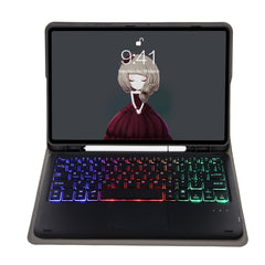 A700B-AS Lambskin Texture Backlight Bluetooth Keyboard Leather Tablet Case, For Samsung Galaxy Tab S8 / S7, For Samsung Galaxy Tab A8 10.5 (2021), For Samsung Galaxy Tab S6 Lite