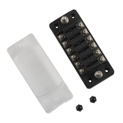 6 Way Fuse Box Blade Fuse Holder with Negative for Auto Car Truck Boat, A5602-01
