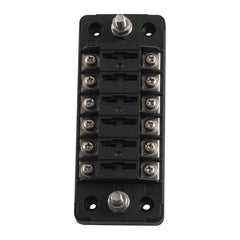 6 Way Fuse Box Blade Fuse Holder with Negative for Auto Car Truck Boat, A5602-01