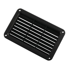 A6788 193x122mm Black Rectangle Louvered Ventilation Plastic Venting Panel Cover, 193x122mm