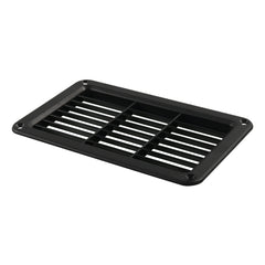 A6788 193x122mm Black Rectangle Louvered Ventilation Plastic Venting Panel Cover, 193x122mm