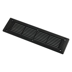 A6792 300x80mm Black Straight Louvered Ventilation Plastic Venting Panel Cover, 300x80mm
