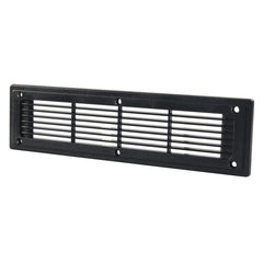 A6792 300x80mm Black Straight Louvered Ventilation Plastic Venting Panel Cover, 300x80mm