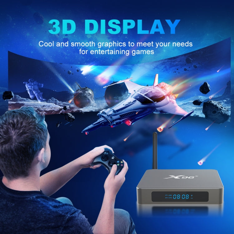 X96 X6 8K Smart TV BOX Android 11.0 Media Player, RK3566 Quad Core ARM Cortex A55, RAM: 8GB, ROM: 128GB, 8GB+128GB, EU Plug