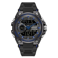 SANDA 6092 Luminous Dual Time Display Waterproof Sports Watch, EDA003166501A, EDA003166501B, EDA003166501C, EDA003166501D, EDA003166501E, EDA003166501F