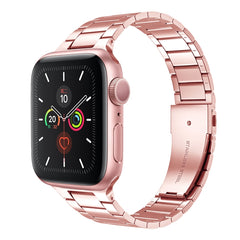 Small Waist Stainless Steel Watch Band For Apple Watch Series, 7 45mm / 6&SE&5&4 44mm / 3&2&1 42mm