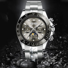 OLEVS 6654 Multifunction Dial Mechanical Movement Men Watch