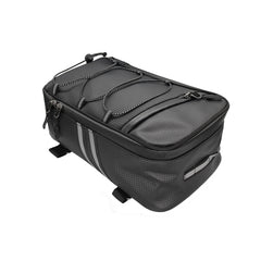 Motorcycle Waterproof PU Leather Rack Rear Carrier Bag, Capacity: 8L with Rain Cover, 8L