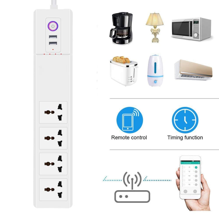 SM-SO306-M 4 Holes + 2 USB Multi-purpose Smart Power Strip, ZigBee 10A, ZigBee 16A, WiFi 10A, WiFi 16A