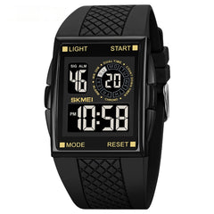 SKMEI 1967 Stainless Steel Buckle PU Strap Waterproof Electronic Watch