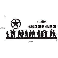 2 PCS/Set D-84 Old Soldiers Pattern Car Modified Decorative Sticker, D-84