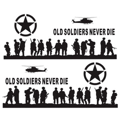 2 PCS/Set D-84 Old Soldiers Pattern Car Modified Decorative Sticker, D-84