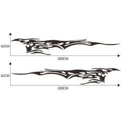 2 PCS/Set D-144 Fire Element Pattern Car Modified Decorative Sticker, D-144