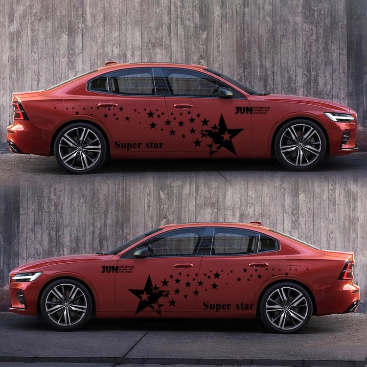 2 PCS/Set D-207 Star Pattern Car Modified Decorative Sticker, D-207