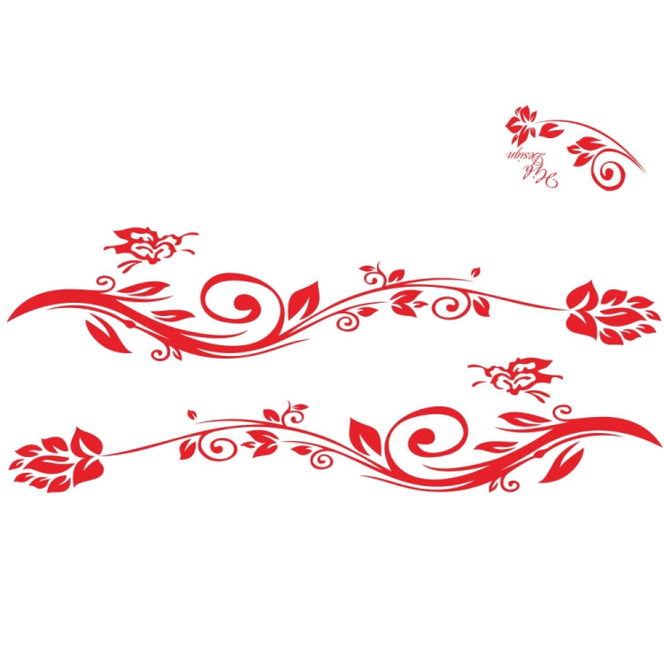 2 PCS/Set D-251 Butterfly Love Flowers Pattern Car Modified Decorative Sticker, D-251