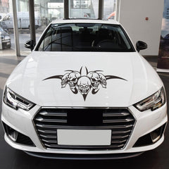 D-299 Skull Pattern Car Modified Hood Decorative Sticker, D-299