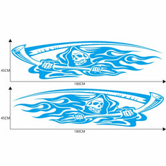 2 PCS/Set D-435 Grim Reaper Pattern Car Modified Decorative Sticker, D-435