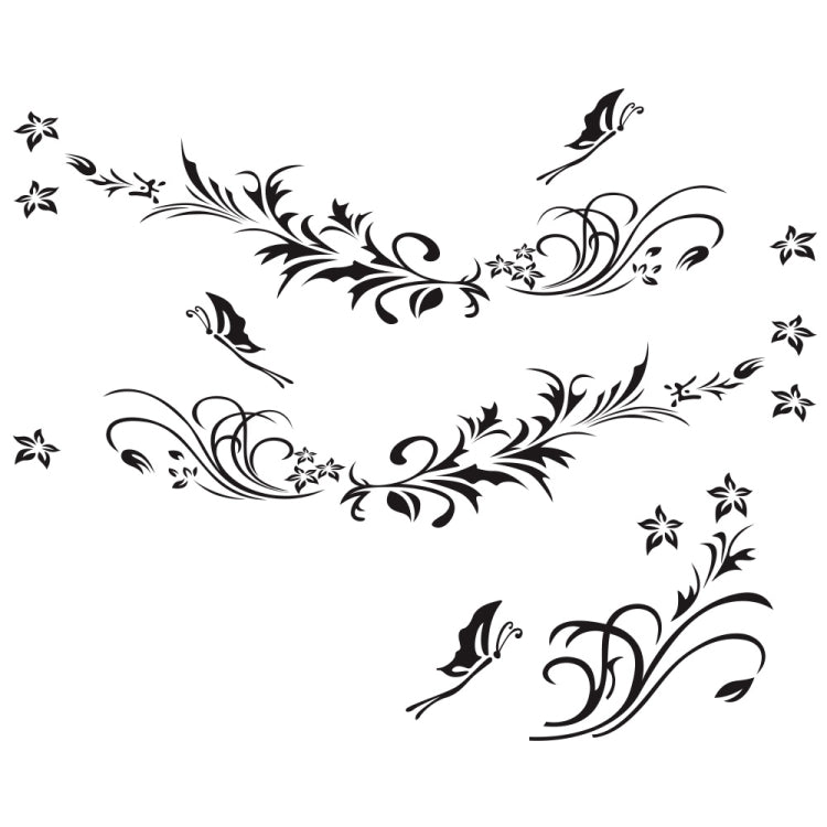 D-462 Butterfly Loves Flowers Pattern Car Modified Decorative Sticker, D-462