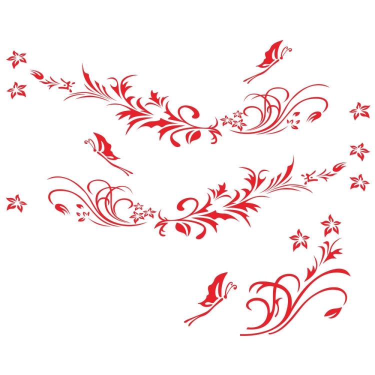 D-462 Butterfly Loves Flowers Pattern Car Modified Decorative Sticker, D-462