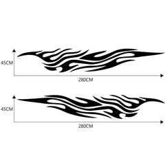 2 PCS/Set D-476 Fire Element Pattern Car Modified Decorative Sticker, D-476