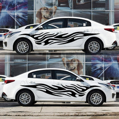 2 PCS/Set D-476 Fire Element Pattern Car Modified Decorative Sticker, D-476