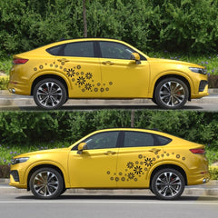 2 PCS/Set D-483 Flower Pattern Car Modified Decorative Sticker, D-483