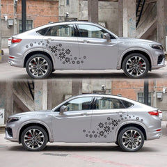 2 PCS/Set D-483 Flower Pattern Car Modified Decorative Sticker, D-483