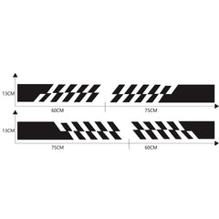 2 PCS/Set D-487 Stripe Pattern Car Modified Decorative Sticker, D-487