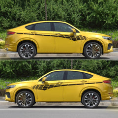 2 PCS/Set D-501 Plaid Pattern Car Modified Decorative Sticker, D-501