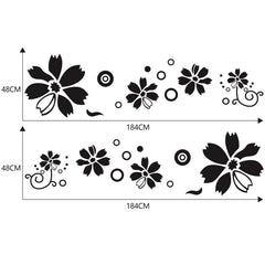 2 PCS/Set D-510 Flowers Pattern Car Modified Decorative Sticker, D-510