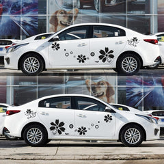 2 PCS/Set D-510 Flowers Pattern Car Modified Decorative Sticker, D-510
