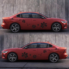 2 PCS/Set D-510 Flowers Pattern Car Modified Decorative Sticker, D-510