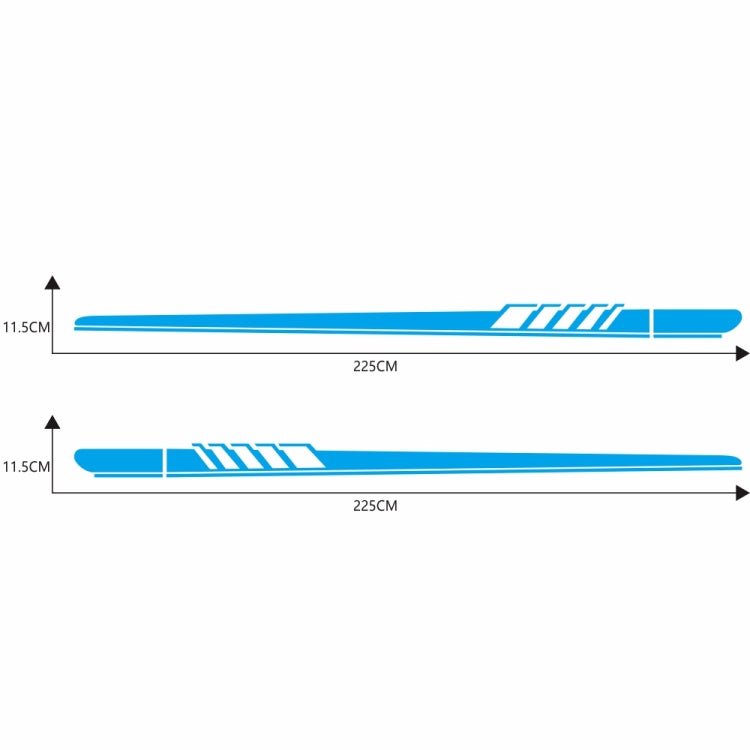 2 PCS/Set D-608 Stripe Pattern Car Modified Decorative Sticker, D-608