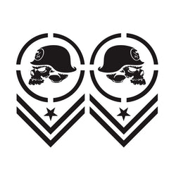 2 PCS/Set D-739 Skull Pattern Car Modified Decorative Sticker, D-739