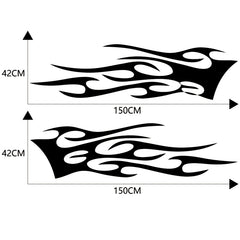 2 PCS/Set D-751 Flame Pattern Car Modified Decorative Sticker, D-751
