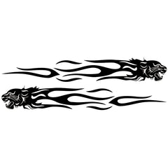 2 PCS/Set D-815 Flame Lion Pattern Car Modified Decorative Sticker, D-815