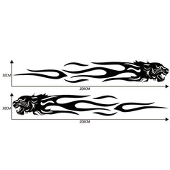 2 PCS/Set D-815 Flame Lion Pattern Car Modified Decorative Sticker, D-815