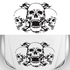 D-923 Three Skulls Pattern Car Modified Decorative Sticker, D-923