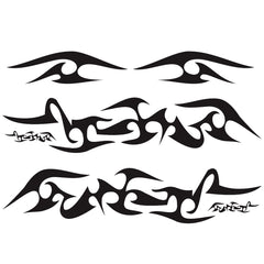 2 PCS/Set D-925 Flame Pattern Car Modified Decorative Sticker, D-925, D-924