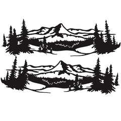 2 PCS/Set D-957 Mountains Pattern Car Modified Decorative Sticker, D-957