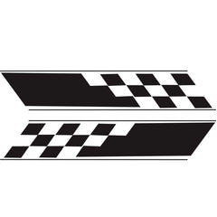 2 PCS/Set D-962 Checkered Flag Pattern Car Modified Decorative Sticker, D-962